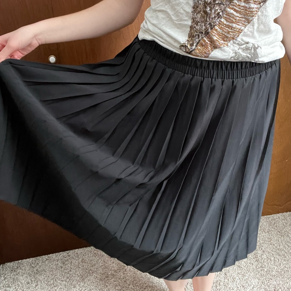 Pleated Maxi Skirt